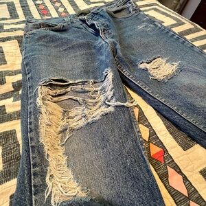 Vintage women’s denim distressed jeans